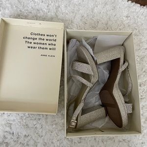 Anne Klein open-toe, sparkly heels (never worn)